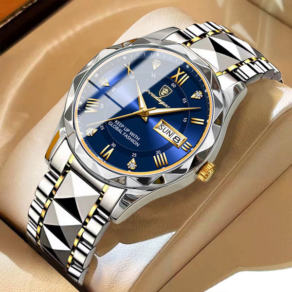 Luxury Men Watches Business Top Brand Man Wristwatch Waterproof Luminous Date Week Quartz Men'S Watch High Quality+Box