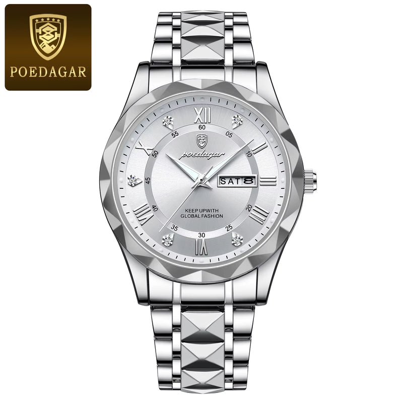 Luxury Men Watches Business Top Brand Man Wristwatch Waterproof Luminous Date Week Quartz Men'S Watch High Quality+Box