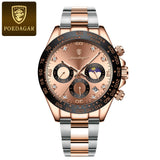 Luxury Watch for Men Chronograph Waterproof Luminous Date Man Wristwatch Stainless Steel Men'S Watches Quartz Clock+Box