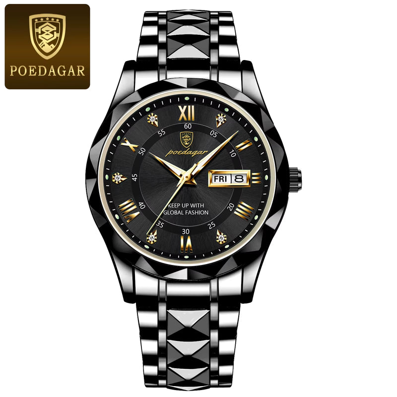 Luxury Men Watches Business Top Brand Man Wristwatch Waterproof Luminous Date Week Quartz Men'S Watch High Quality+Box