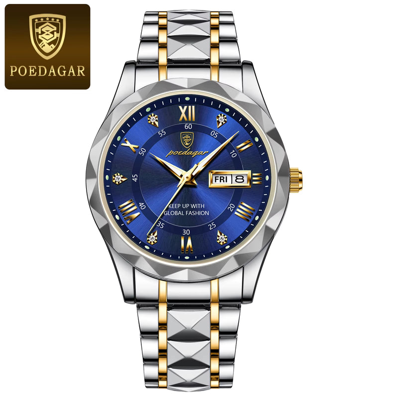 Luxury Men Watches Business Top Brand Man Wristwatch Waterproof Luminous Date Week Quartz Men'S Watch High Quality+Box