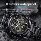 Original Brand Men'S Watches Waterproof Trendy Electronic Watch Multifunctional LED Luminous Fashion Stainless Steel
