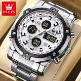 Original Brand Men'S Watches Waterproof Trendy Electronic Watch Multifunctional LED Luminous Fashion Stainless Steel