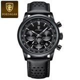 Luxury Man Watch High Quality Waterproof Chronograph Luminous Men'S Wristwatch Leather Men Quartz Watches Casual Clock