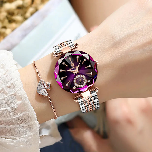 Luxury Watches for Ladies Top Brand Stainless Steel Waterproof Quartz Female Wrist Watch Relogio Feminino Girl Gift+Box