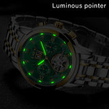 Men's Luxury Automatic Mechanical Tourbillon Watch - Stainless Steel Sport Timepiece