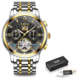 Men's Luxury Automatic Mechanical Tourbillon Watch - Stainless Steel Sport Timepiece