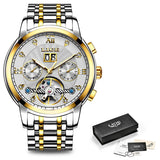Men's Luxury Automatic Mechanical Tourbillon Watch - Stainless Steel Sport Timepiece