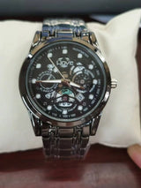 Men'S Watch Business Light Luxury High-End Brand Versatile Gold Hollow Male Fashion Quartz Clock Watches