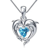 Romantic Love Dolphin Pendant Necklace for Women Exquisite Gift