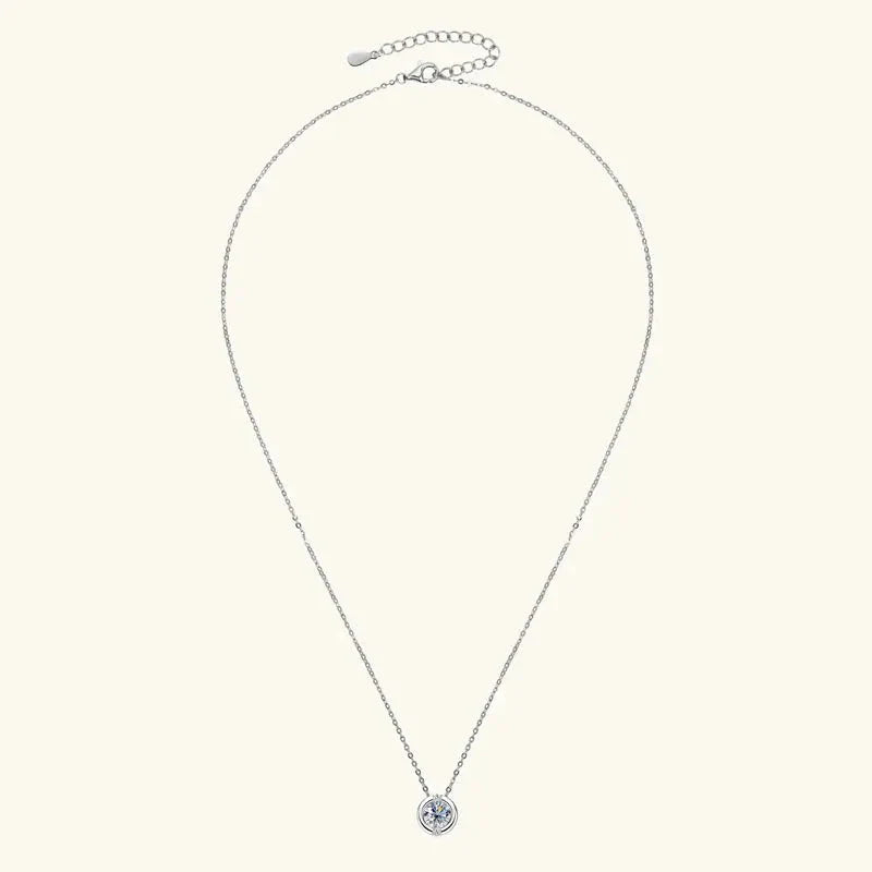 Round Moissanite Pendant Necklace