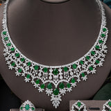 2022 New 4-Piece Suit Cubic Zirconia Bride Jewelry Set Women'S Party, Deluxe Dubai Crystal Wedding Jewelry Set