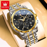 3655 Original New Quartz Watch for Men Chronograph Waterproof Business Man Watch Wristwatch Stainless Steel Luxury Watch