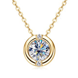 Round Moissanite Pendant Necklace