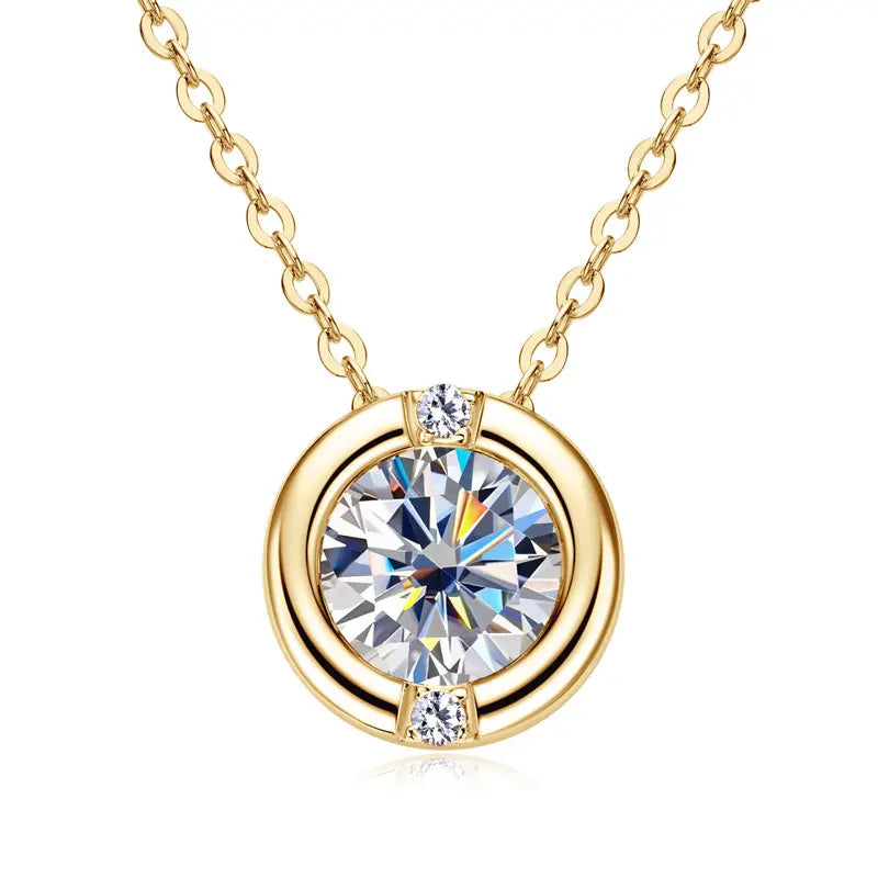 Round Moissanite Pendant Necklace