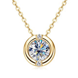 Round Moissanite Pendant Necklace
