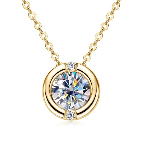 Round Moissanite Pendant Necklace