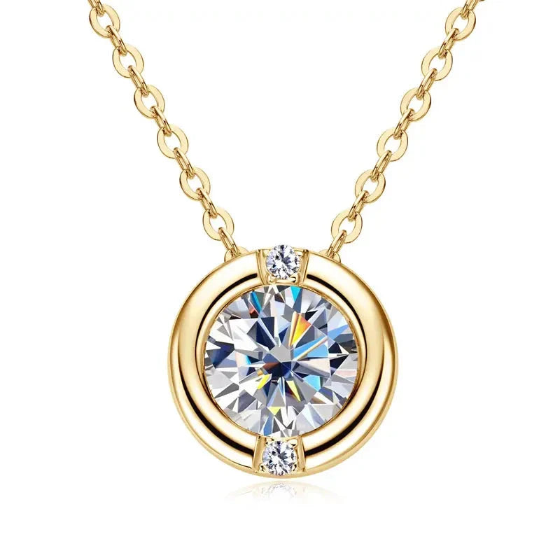 Round Moissanite Pendant Necklace