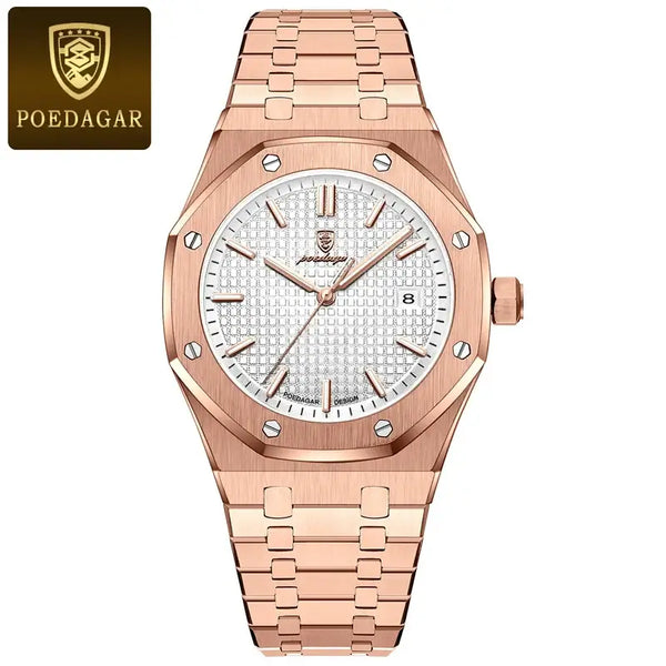 Luxury Square Man Quartz Watch Waterproof Luminous Date Men'S Watch High Quality Stainless Steel Business Men Watches