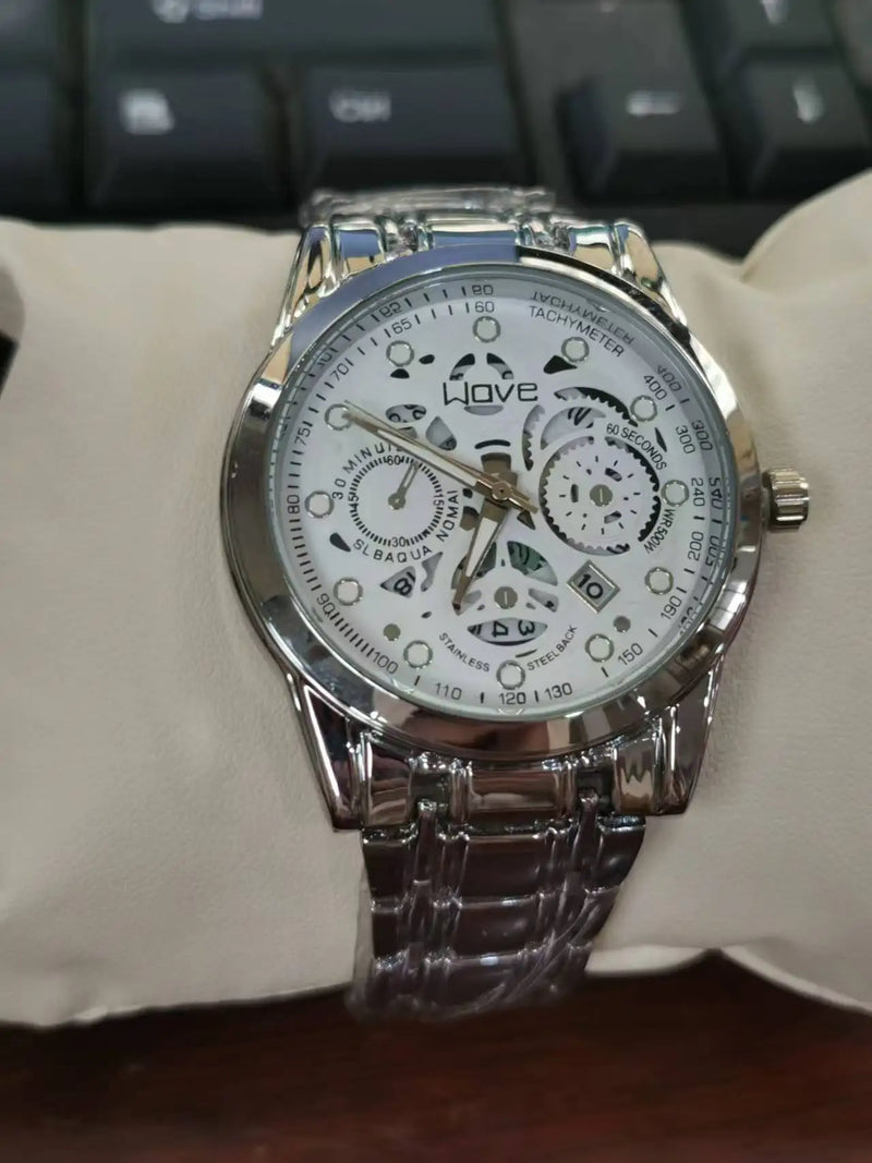 Men'S Watch Business Light Luxury High-End Brand Versatile Gold Hollow Male Fashion Quartz Clock Watches
