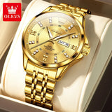 Original Luxury Couple Watch Waterproof Luminous Quartz Watch His and Her Stainless Steel Strap Temperament Wristwatch