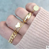 Gold Rings Set 5pc - Beauty & Butterflies
