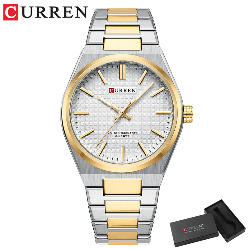 CURREN 8439 Men's Quartz Watch, Classic Waterproof Design with Stainless Steel Strap, Elegant Business & Casual Style
