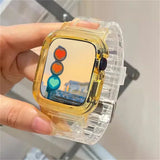Korean Cute Transparent Apple Watch Band and Case