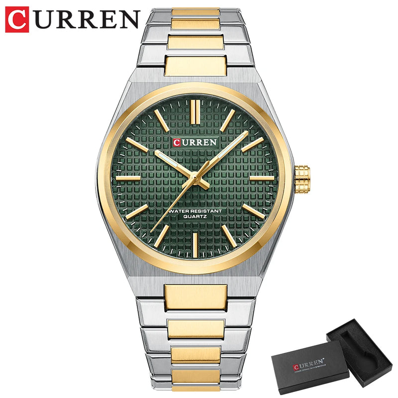 CURREN 8439 Men's Quartz Watch, Classic Waterproof Design with Stainless Steel Strap, Elegant Business & Casual Style