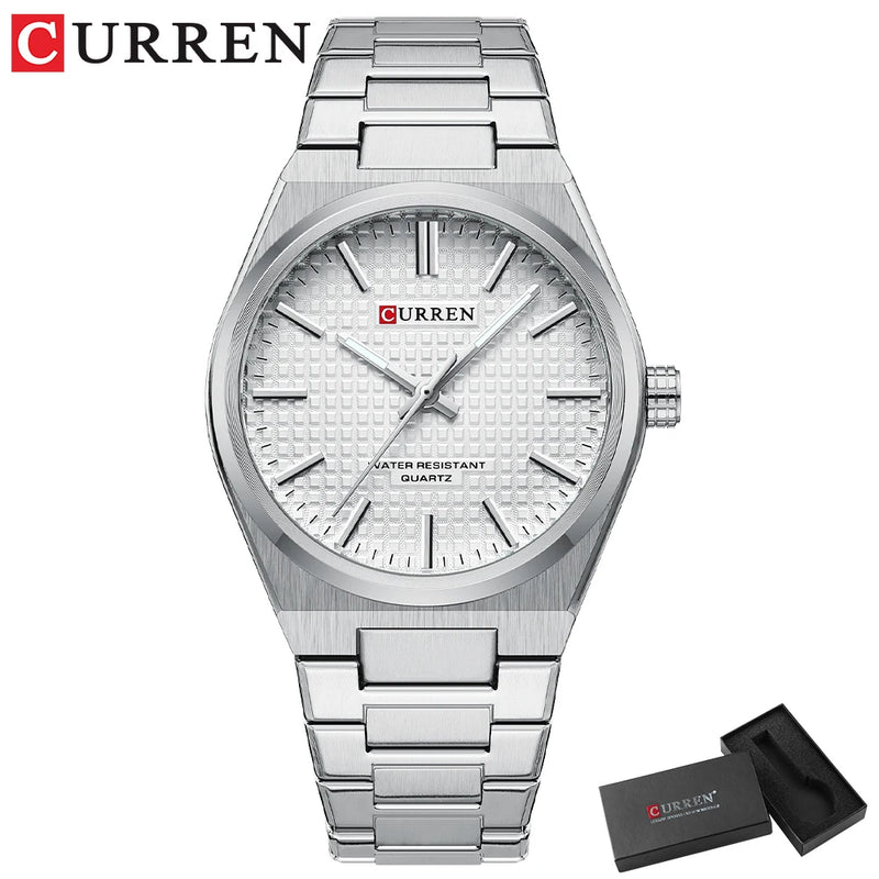CURREN 8439 Men's Quartz Watch, Classic Waterproof Design with Stainless Steel Strap, Elegant Business & Casual Style