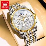3655 Original New Quartz Watch for Men Chronograph Waterproof Business Man Watch Wristwatch Stainless Steel Luxury Watch