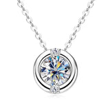 Round Moissanite Pendant Necklace
