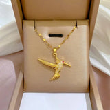 Exquisite Micro Inlaid Zircon Butterfly Tassel Necklace for Women Stainless Steel Moon Butterfly Flower Clavicle Choker Jewelry