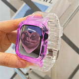 Korean Cute Transparent Apple Watch Band and Case