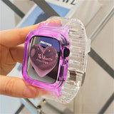Korean Cute Transparent Apple Watch Band and Case