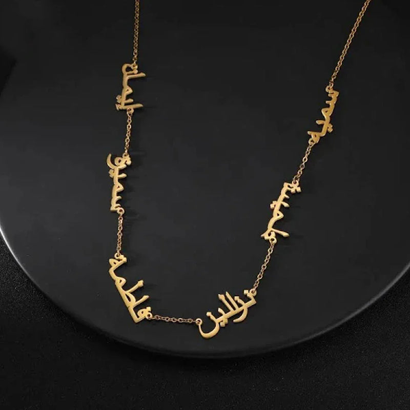 Lemegeton Customized Name Necklace Custom Multiple Name Pendant Stainless Steel Jewelry for Women Girl Personalized Family Gifts