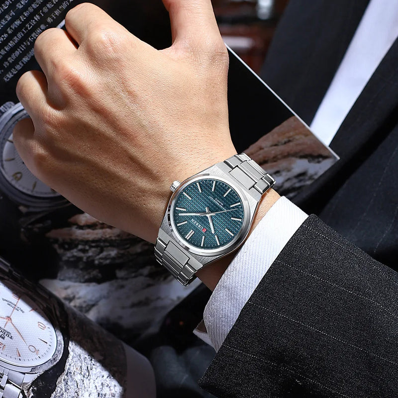 CURREN 8439 Men's Quartz Watch, Classic Waterproof Design with Stainless Steel Strap, Elegant Business & Casual Style