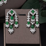 2022 New 4-Piece Suit Cubic Zirconia Bride Jewelry Set Women'S Party, Deluxe Dubai Crystal Wedding Jewelry Set