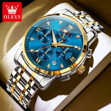 3655 Original New Quartz Watch for Men Chronograph Waterproof Business Man Watch Wristwatch Stainless Steel Luxury Watch