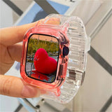 Korean Cute Transparent Apple Watch Band and Case