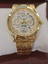 Men'S Watch Business Light Luxury High-End Brand Versatile Gold Hollow Male Fashion Quartz Clock Watches