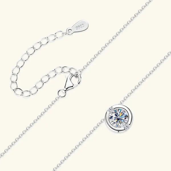 Round Moissanite Pendant Necklace