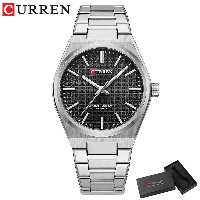 CURREN 8439 Men's Quartz Watch, Classic Waterproof Design with Stainless Steel Strap, Elegant Business & Casual Style
