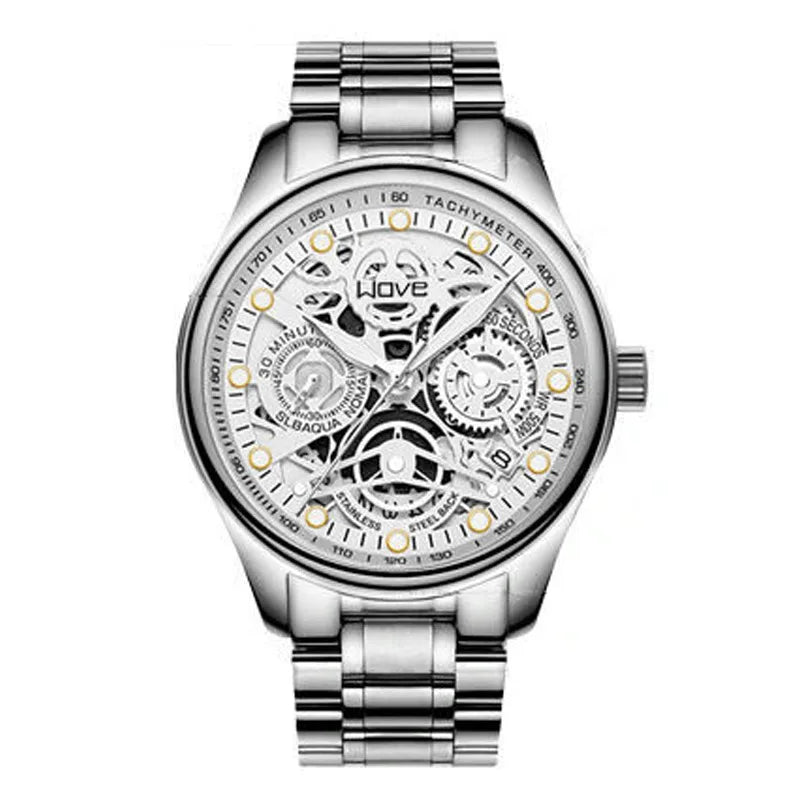 Men'S Watch Business Light Luxury High-End Brand Versatile Gold Hollow Male Fashion Quartz Clock Watches