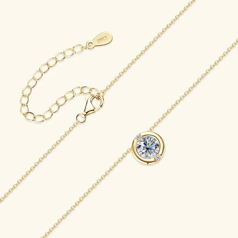 Round Moissanite Pendant Necklace