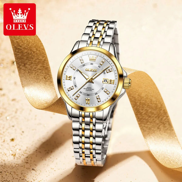Original Luxury Couple Watch Waterproof Luminous Quartz Watch His and Her Stainless Steel Strap Temperament Wristwatch