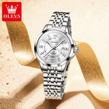 Original Luxury Couple Watch Waterproof Luminous Quartz Watch His and Her Stainless Steel Strap Temperament Wristwatch