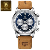 Luxury Man Watch High Quality Waterproof Chronograph Luminous Men'S Wristwatch Leather Men Quartz Watches Casual Clock