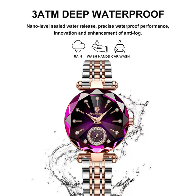 Luxury Watches for Ladies Top Brand Stainless Steel Waterproof Quartz Female Wrist Watch Relogio Feminino Girl Gift+Box