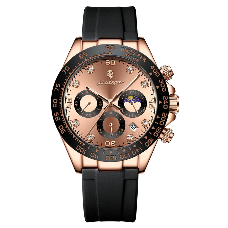 Luxury Watch for Men Chronograph Waterproof Luminous Date Man Wristwatch Stainless Steel Men'S Watches Quartz Clock+Box